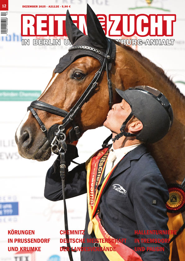 Inhaltsverzeichnis der Ausgabe 12/2025 von REITEN und ZUCHT